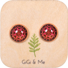 Mandala Stud Earrings in Rose Gold - ESRG042