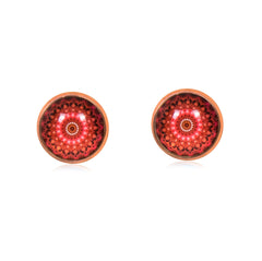 Mandala Stud Earrings in Rose Gold - ESRG043