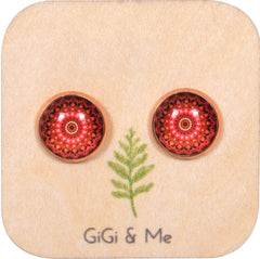 Mandala Stud Earrings in Rose Gold - ESRG043