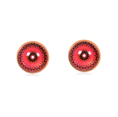 Mandala Stud Earrings in Rose Gold - ESRG047