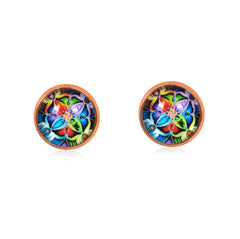 Bright & Beautiful Stud Earrings in Rose Gold - ESRG055