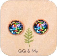 Bright & Beautiful Stud Earrings in Rose Gold - ESRG055