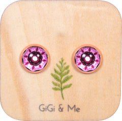 Mandala Stud Earrings in Rose Gold - ESRG092