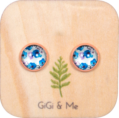 Spring Time Blossoms Stud Earrings in Rose Gold - ESRG125