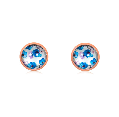 Spring Time Blossoms Stud Earrings in Rose Gold - ESRG125