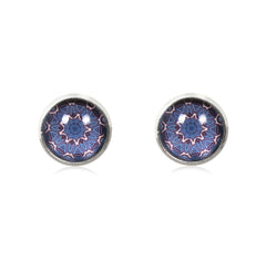 Mandala Stud Earrings in Silver - ESS005