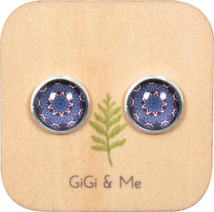 Mandala Stud Earrings in Silver - ESS005