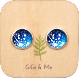 Spring Time Blossoms Stud Earrings in Silver - ESS010