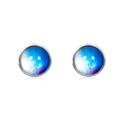 Ombre Stud Earrings in Silver - ESS011