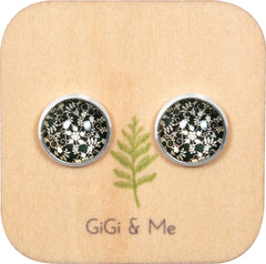 Spring Time Blossoms Stud Earrings in Silver - ESS013