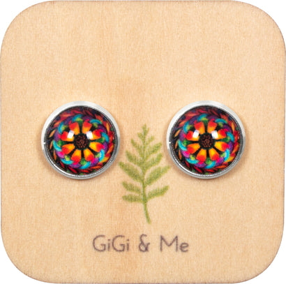 Bright & Beautiful Stud Earrings in Silver - ESS025