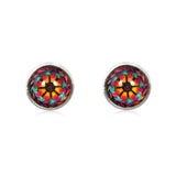 Bright & Beautiful Stud Earrings in Silver - ESS025