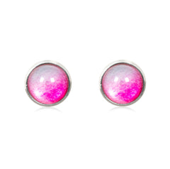 Ombre Stud Earrings in Silver - ESS026