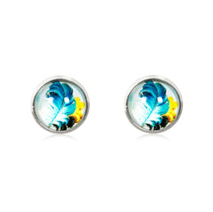 Birds of a Feather Stud Earrings in Silver - ESS037