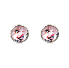 Spring Time Blossoms Stud Earrings in Silver - ESS048