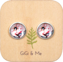 Spring Time Blossoms Stud Earrings in Silver - ESS048