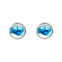 Spring Time Blossoms Stud Earrings in Silver - ESS049