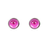 Mandala Stud Earrings in Silver - ESS051