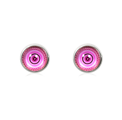 Mandala Stud Earrings in Silver - ESS075
