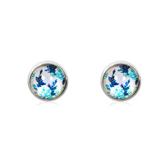 Spring Time Blossoms Stud Earrings in Silver - ESS104