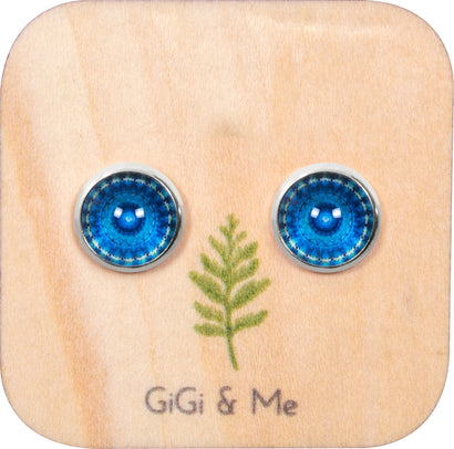 Mandala Stud Earrings in Silver - ESS105