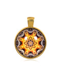 Mandala Round  Pendant in Gold - PG024