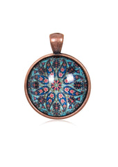 Bright & Beautiful Round Pendant in Red Copper - PRC013