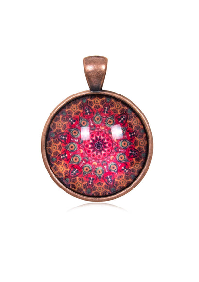 Bright & Beautiful Round Pendant in Red Copper - PRC014
