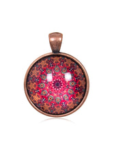 Bright & Beautiful Round Pendant in Red Copper - PRC014