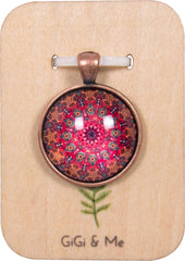 Bright & Beautiful Round Pendant in Red Copper - PRC014