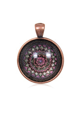 Bright & Beautiful Round Pendant in Red Copper - PRC015