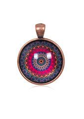 Bright & Beautiful Round Pendant in Red Copper - PRC016