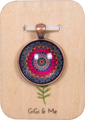 Bright & Beautiful Round Pendant in Red Copper - PRC016