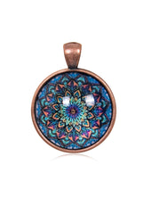 Bright & Beautiful Round Pendant in Red Copper - PRC017