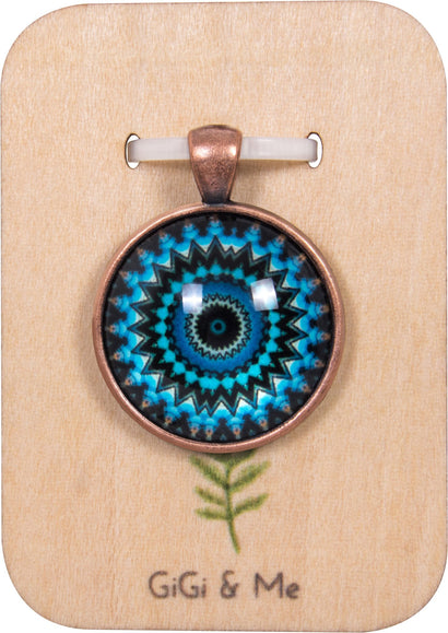 Bright & Beautiful Round Pendant in Red Copper - PRC018