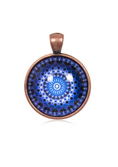 Mandala Round Pendant in Red Copper - PRC019