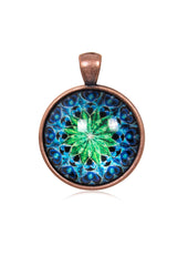 Bright & Beautiful Round Pendant in Red Copper - PRC020