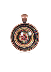 Bright & Beautiful Round Pendant in Red Copper - PRC021