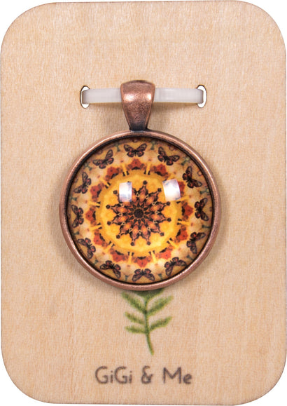 Bright & Beautiful Round Pendant in Red Copper - PRC025