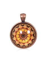 Bright & Beautiful Round Pendant in Red Copper - PRC025