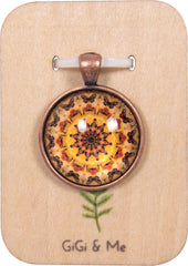 Bright & Beautiful Round Pendant in Red Copper - PRC025