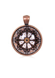 Mandala Round Pendant in Red Copper - PRC026
