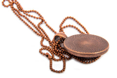 Mandala Round Pendant in Red Copper - PRC012