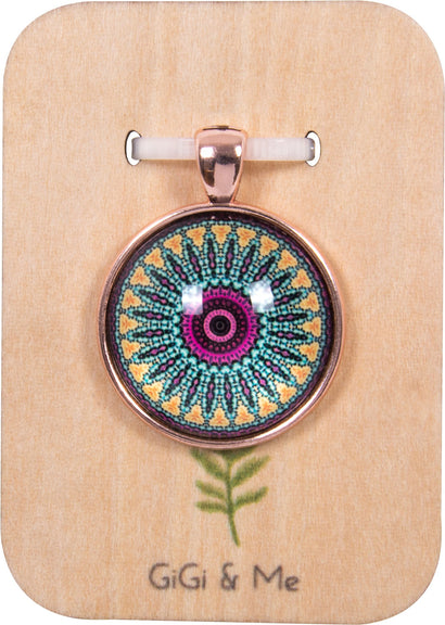 Bright & Beautiful Round Pendant in Rose Gold - PRG003