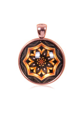 Mandala Round Pendant in Rose Gold - PRG015