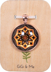 Mandala Round Pendant in Rose Gold - PRG015