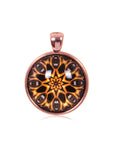 Mandala Round Pendant in Rose Gold - PRG016