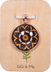 Mandala Round Pendant in Rose Gold - PRG017