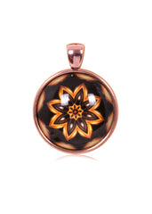 Mandala Round Pendant in Rose Gold - PRG018