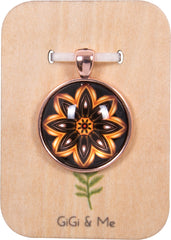 Mandala Round Pendant in Rose Gold - PRG019